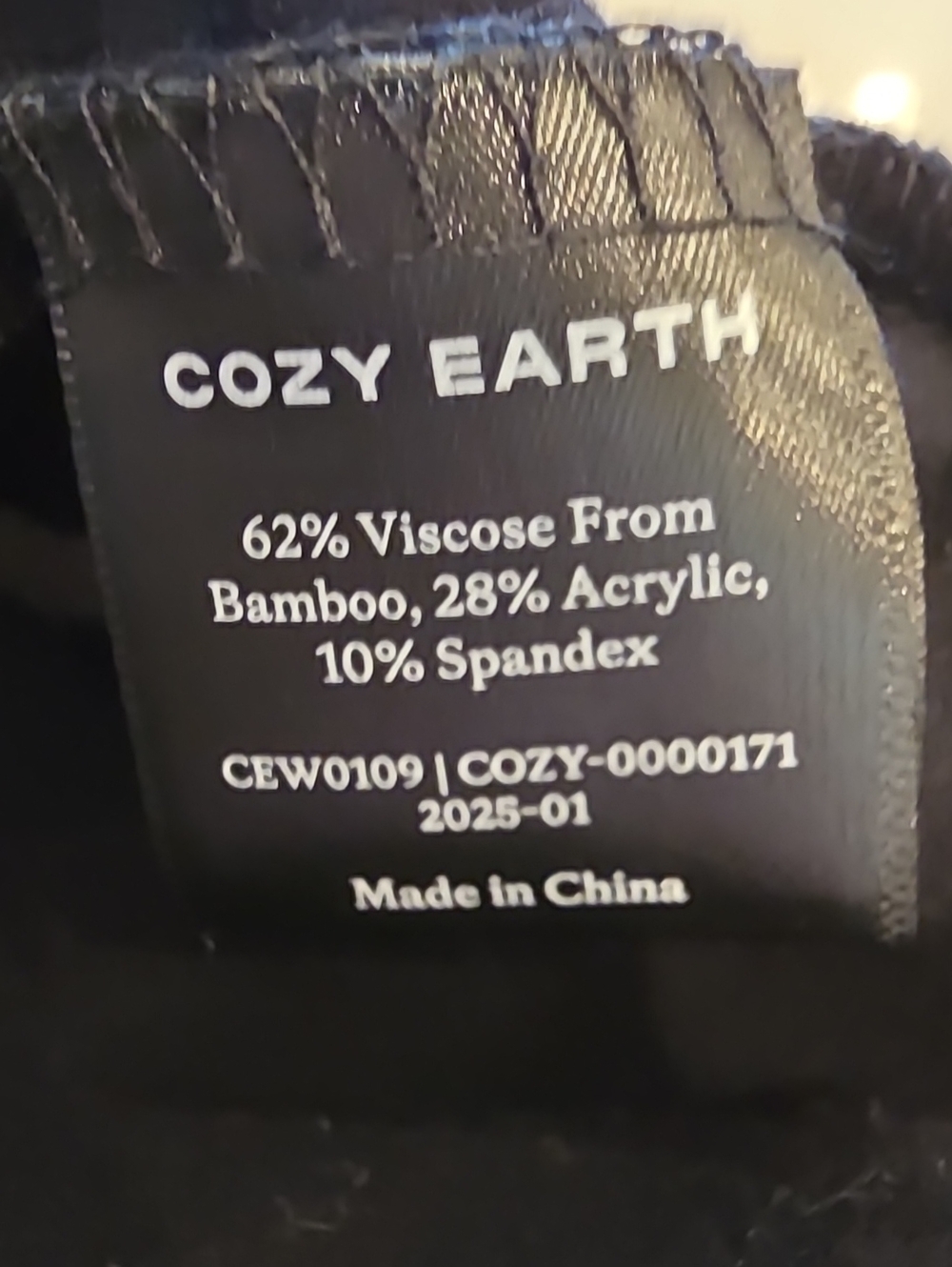 Cozy Earth Women's Bamboo Ultra Soft Jogger Pant Black XL Tall NWT - Picture 12 of 15